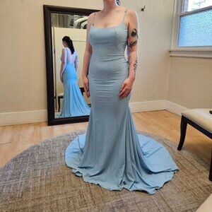 NWT Size 8/10 Light Blue La Femme Gown